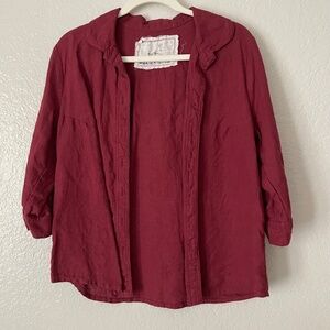 NPL Lillie Collar Linen Shirt with 3/4 sleeves M